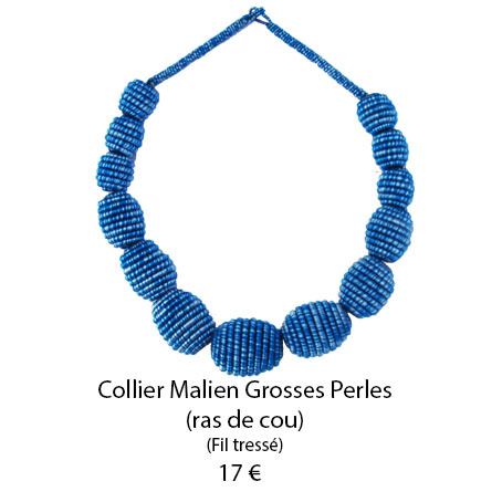 1139 collier malien grosses perles